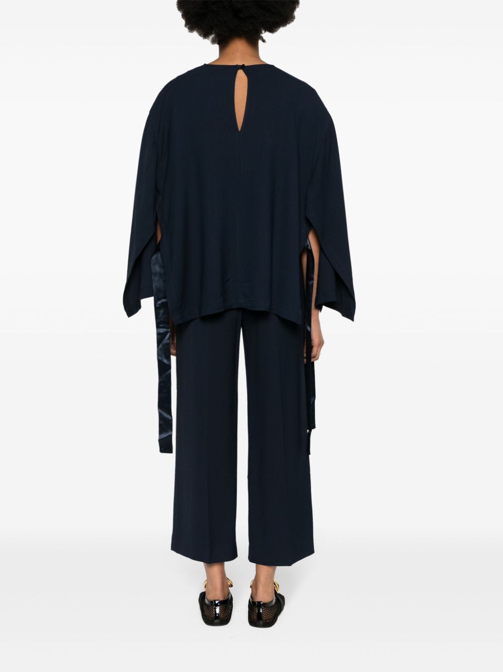 Erika Cavallini Semi-Couture Top Blue Erika Cavallini Semi-Couture