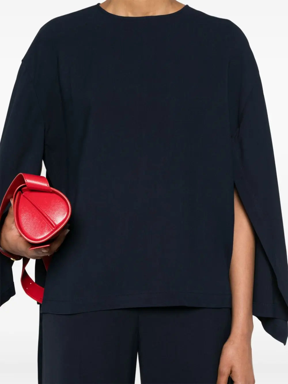 Erika Cavallini Semi-Couture Top Blue Erika Cavallini Semi-Couture