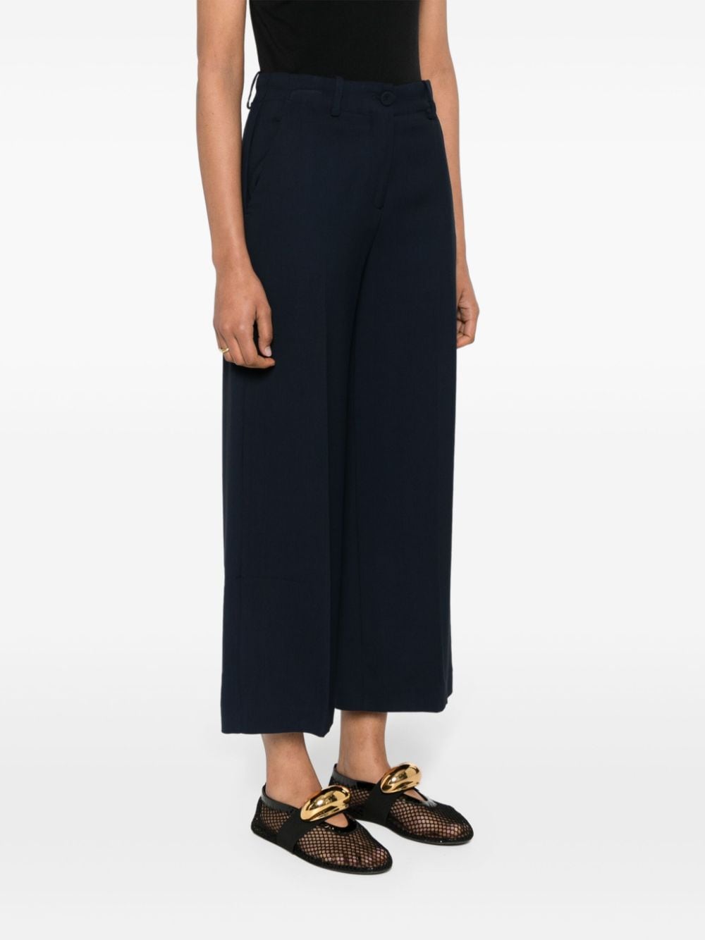 Erika Cavallini Semi-Couture Trousers Blue Erika Cavallini Semi-Couture