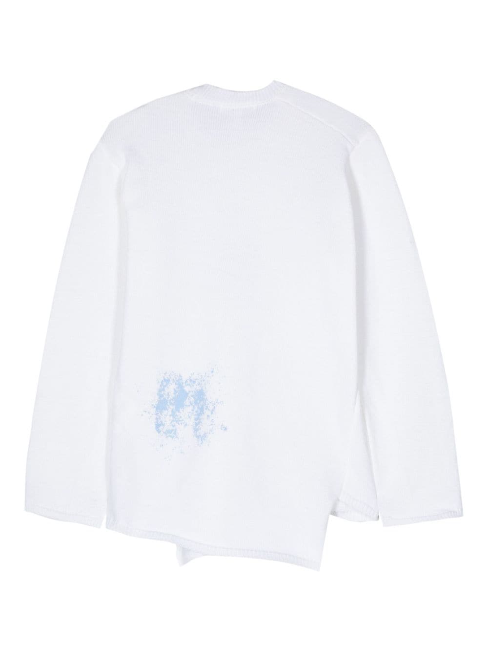 Comme Des Garcons Spray-paint-effect asymmetric jumper Comme Des Garcons