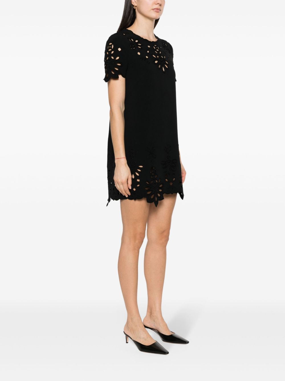 Ermanno Scervino Embroidered cotton short dress Ermanno Scervino