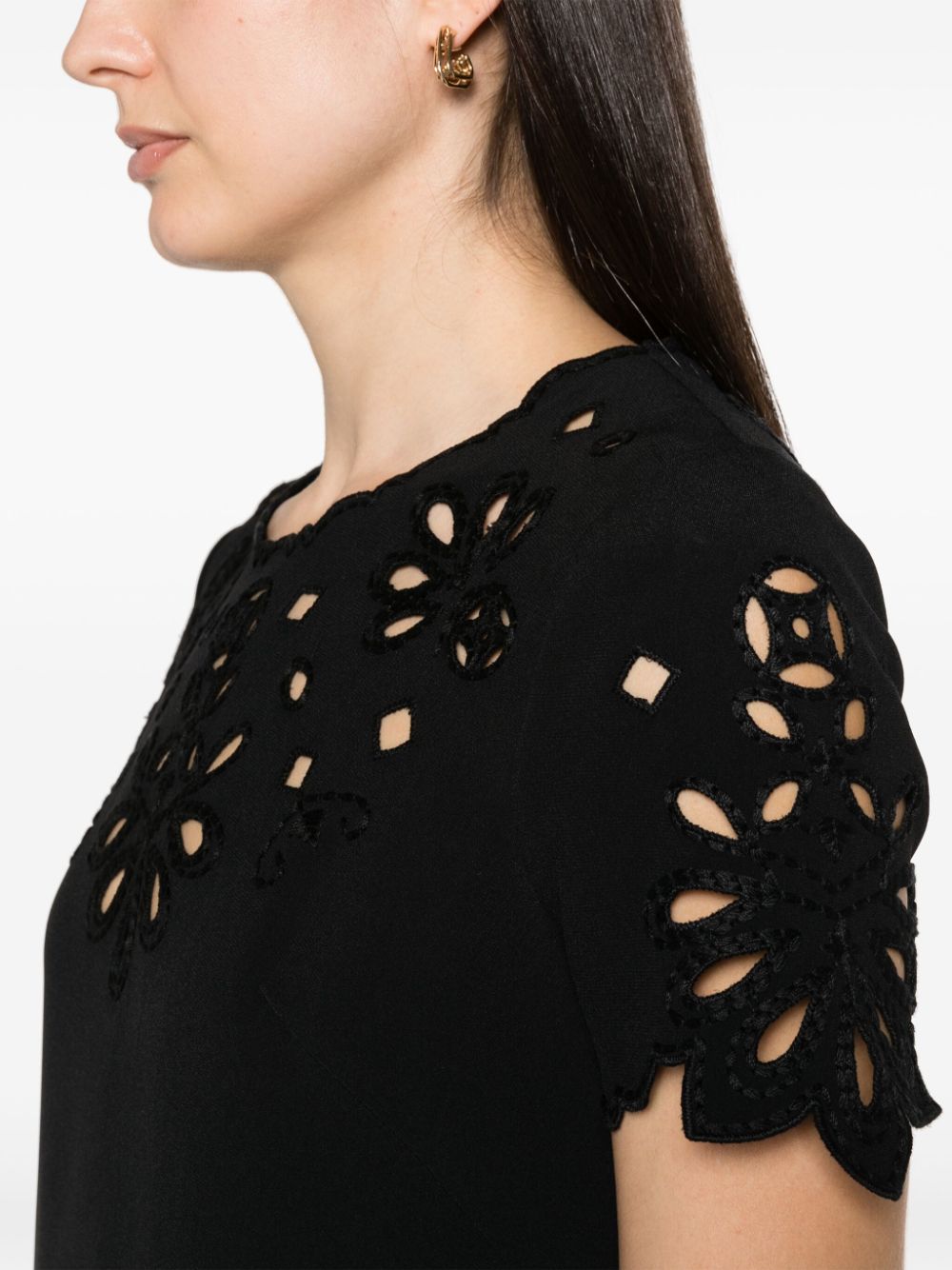 Ermanno Scervino Embroidered cotton short dress Ermanno Scervino