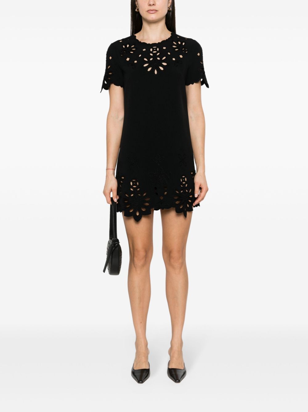 Ermanno Scervino Embroidered cotton short dress Ermanno Scervino