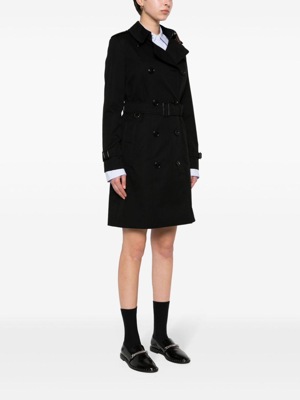 Burberry gabardine-weave trench coat Burberry
