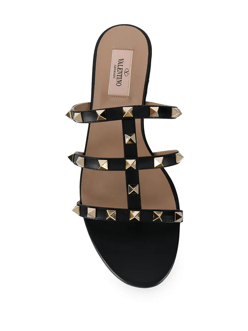 Valentino Garavani Rockstud Low Slide Sandal in Calfskin Valentino Garavani