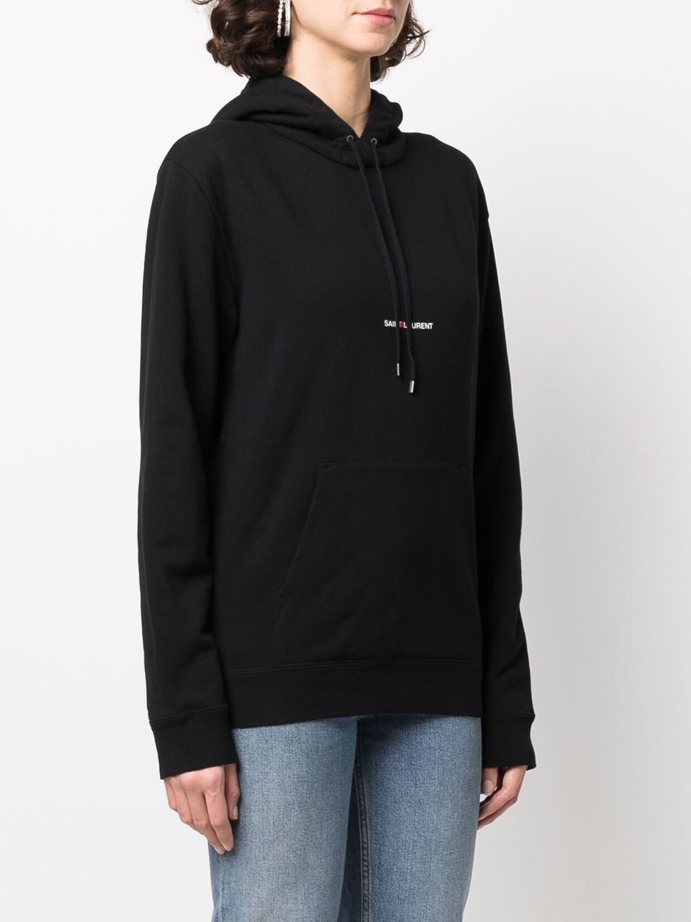 Saint Laurent Logo Print Hoodie Saint Laurent