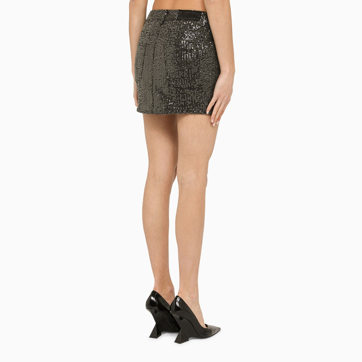 ROTATE Birger Christensen Black miniskirt with micro sequins ROTATE Birger Christensen