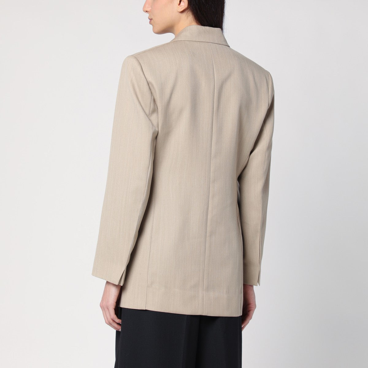 Victoria Beckham Beige wool jacket with belt Victoria Beckham