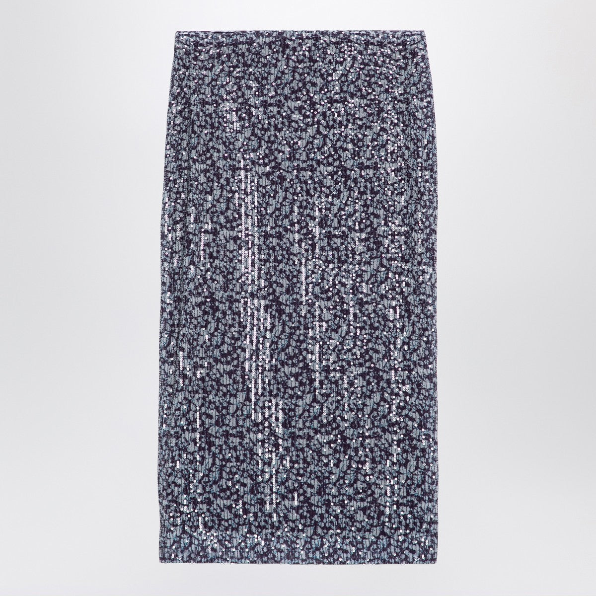 ROTATE Birger Christensen Sequined midi skirt with purple print ROTATE Birger Christensen