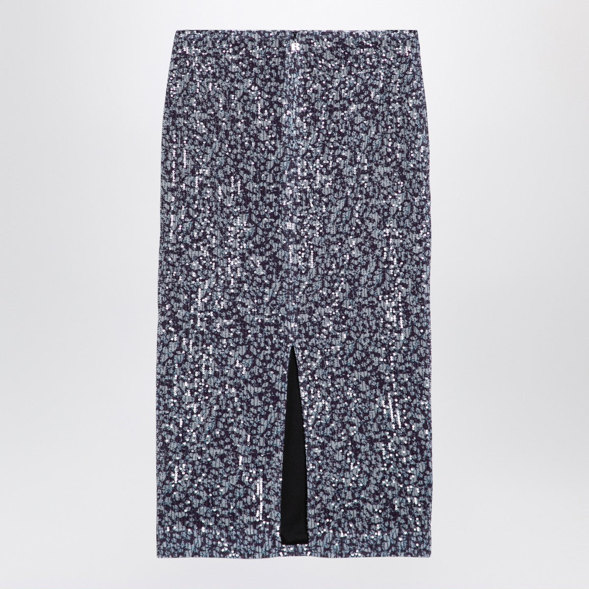 ROTATE Birger Christensen Sequined midi skirt with purple print ROTATE Birger Christensen