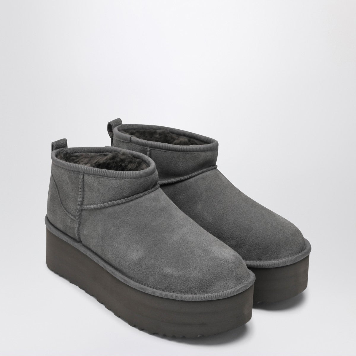 UGG Classic Ultra Mini grey boot with platform Ugg