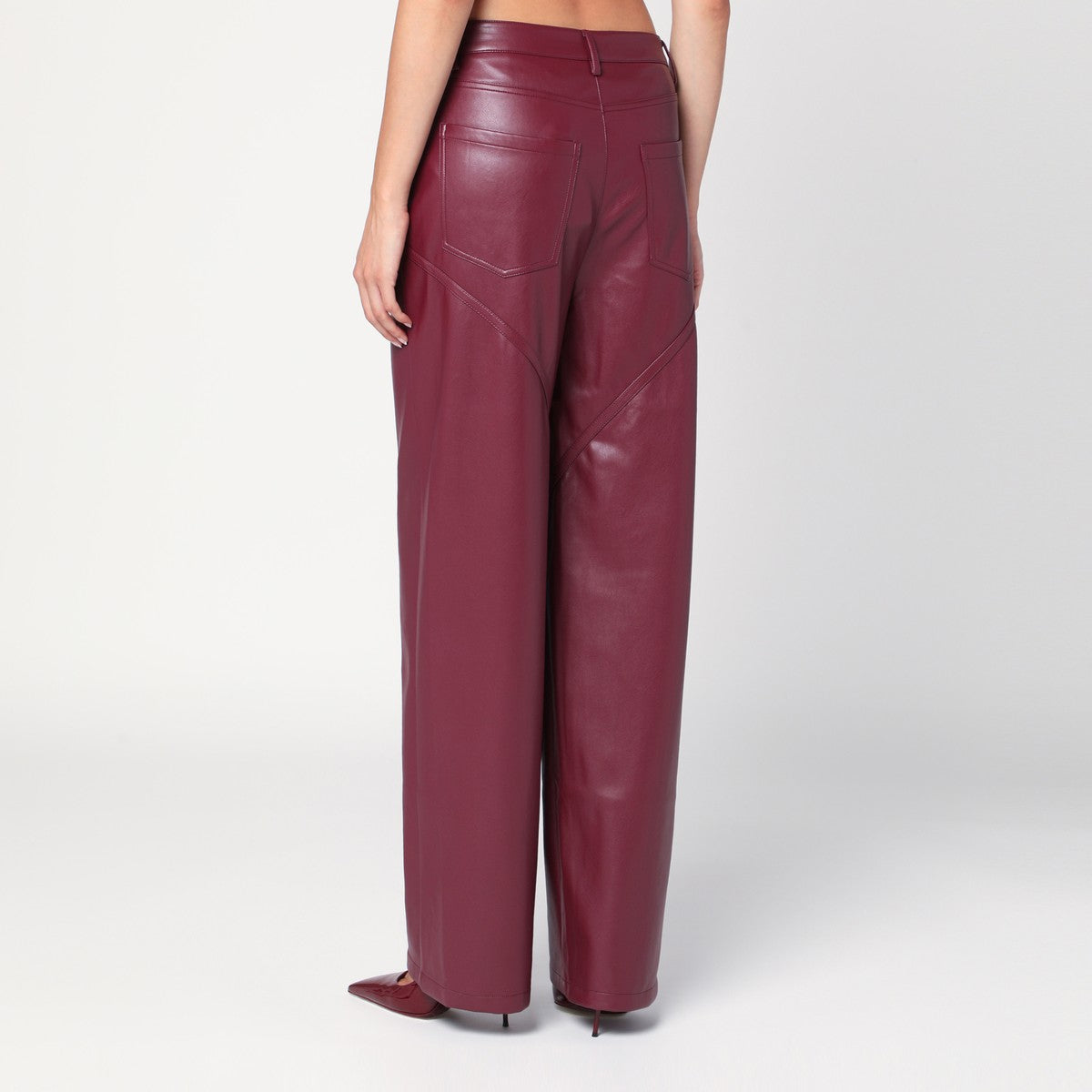 ROTATE Birger Christensen Bordeaux faux leather trousers ROTATE Birger Christensen