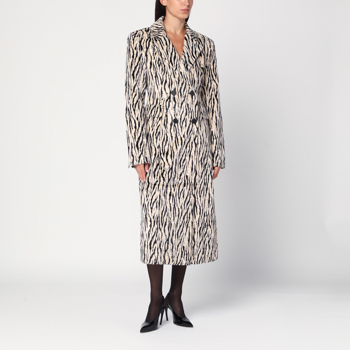 ROTATE Birger Christensen Printed faux fur coat ROTATE Birger Christensen