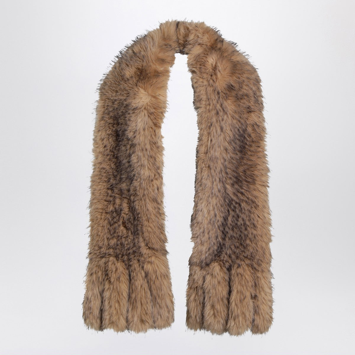 ROTATE Birger Christensen Brown synthetic fur scarf ROTATE Birger Christensen