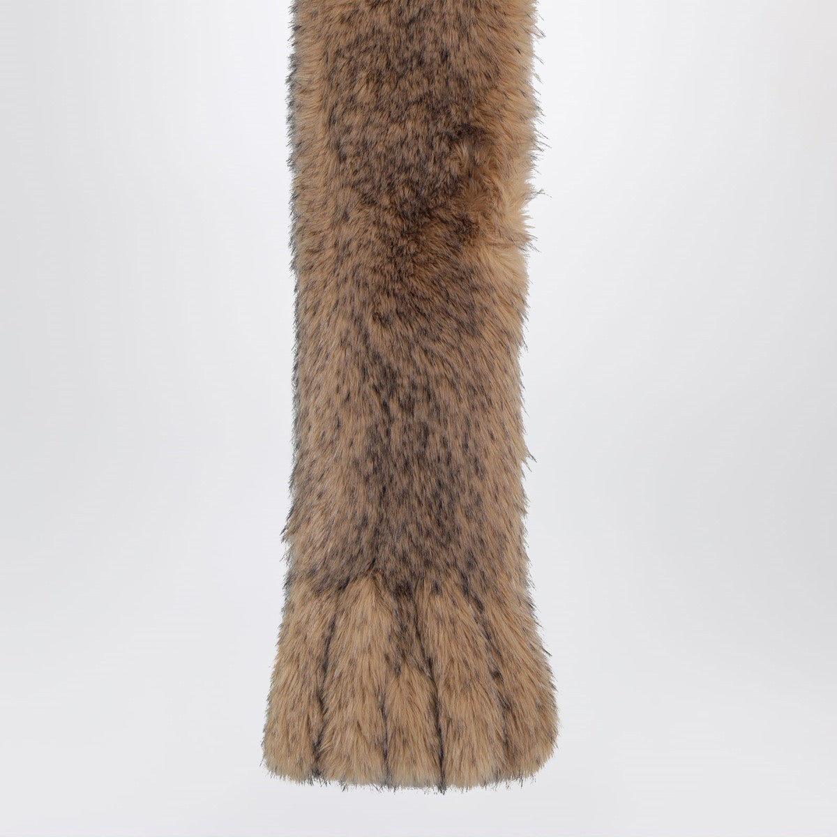 ROTATE Birger Christensen Brown synthetic fur scarf ROTATE Birger Christensen