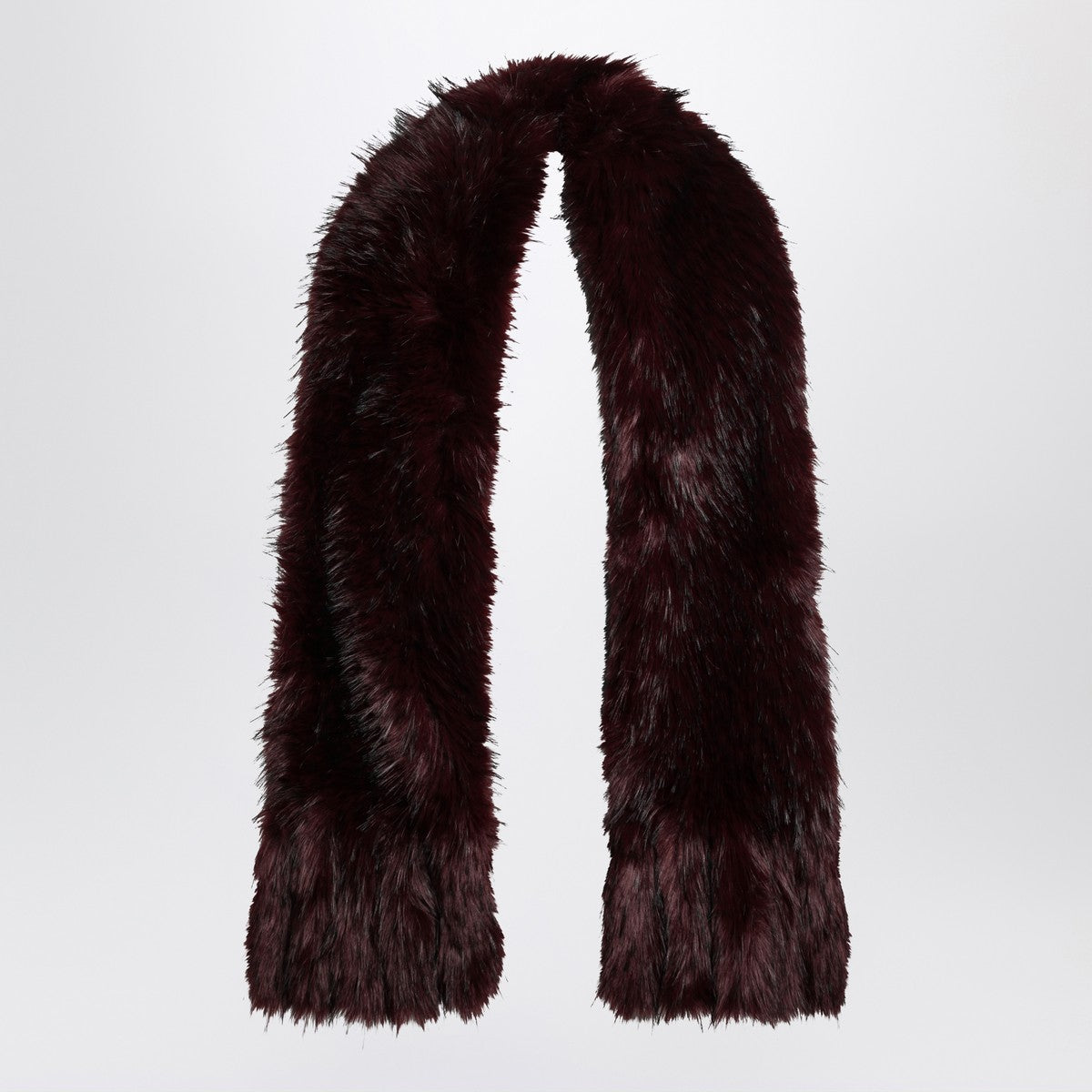 ROTATE Birger Christensen Dark burgundy faux fur scarf ROTATE Birger Christensen