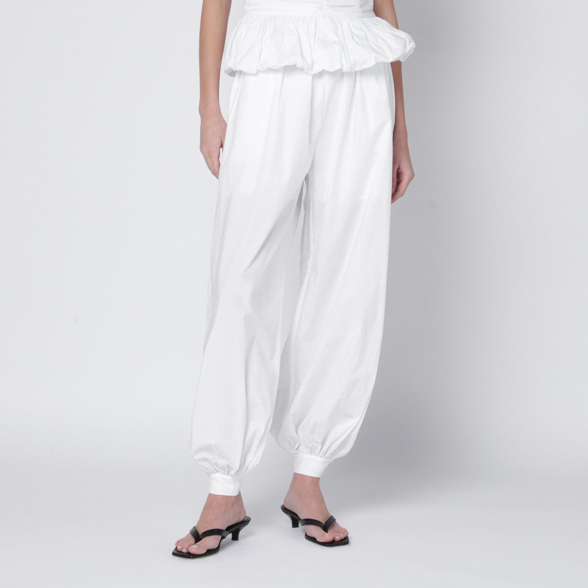 ROTATE Birger Christensen Nicola high-waisted poplin trousers ROTATE Birger Christensen