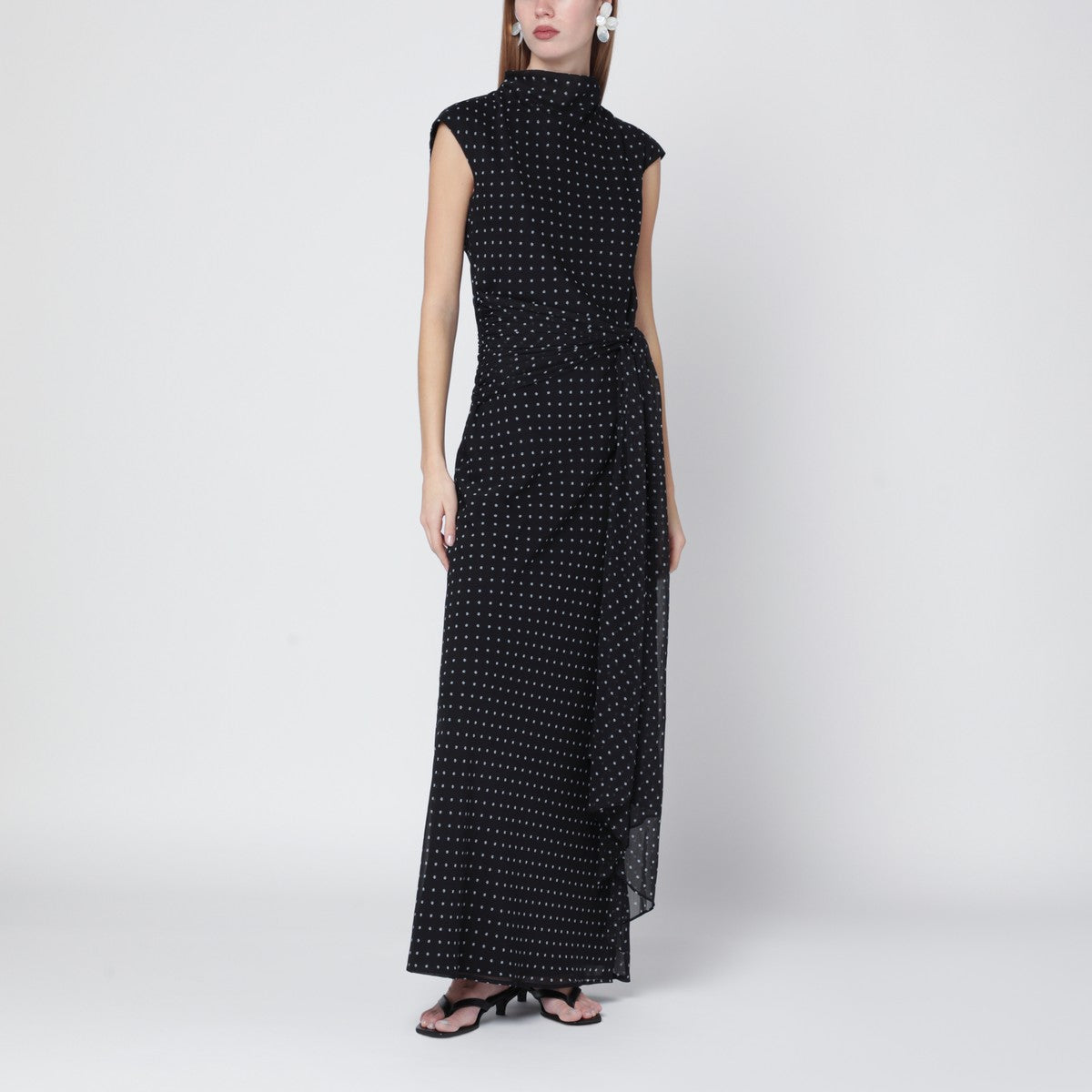 ROTATE Birger Christensen Long polka-dot dress ROTATE Birger Christensen