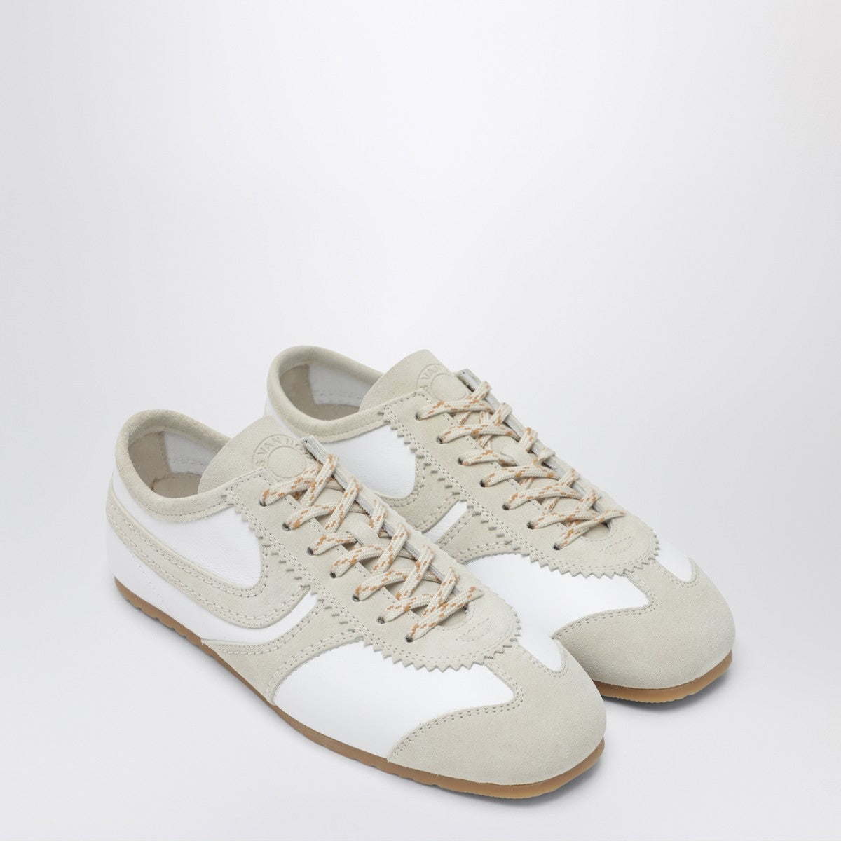 Dries Van Noten White leather and suede sneakers Dries Van Noten