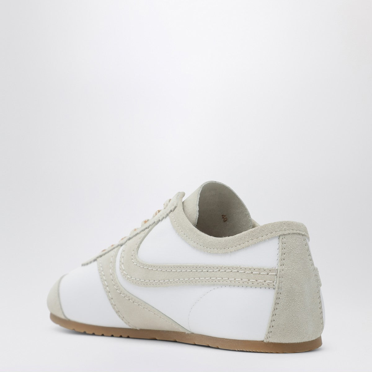 Dries Van Noten White leather and suede sneakers Dries Van Noten