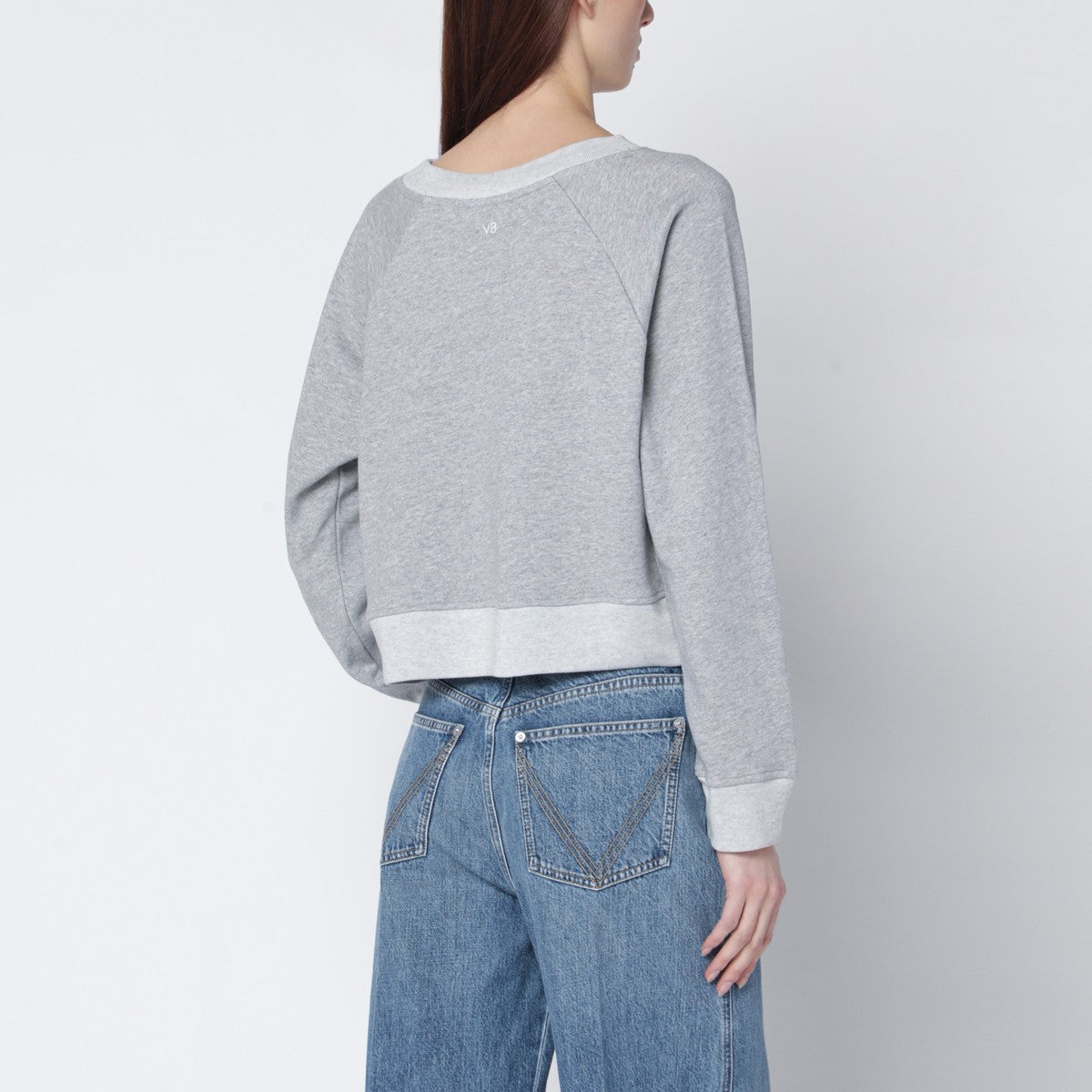 Victoria Beckham Constance sweatshirt in grey mélange Victoria Beckham