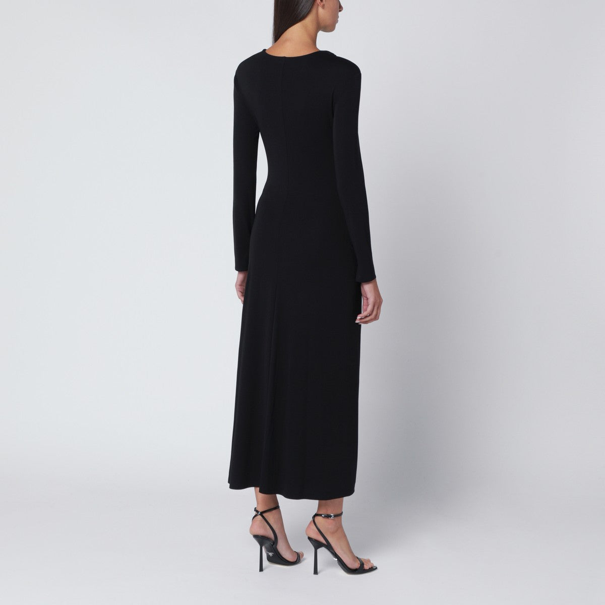 SIMKHAI Ferrera dress in black draped jersey