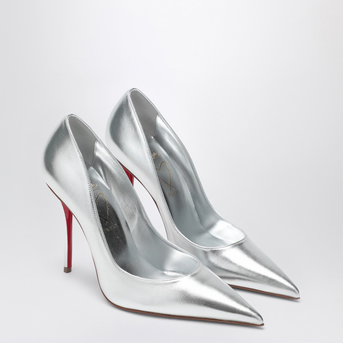 Christian Louboutin Miss Z pumps in silver laminated nappa leather Christian Louboutin