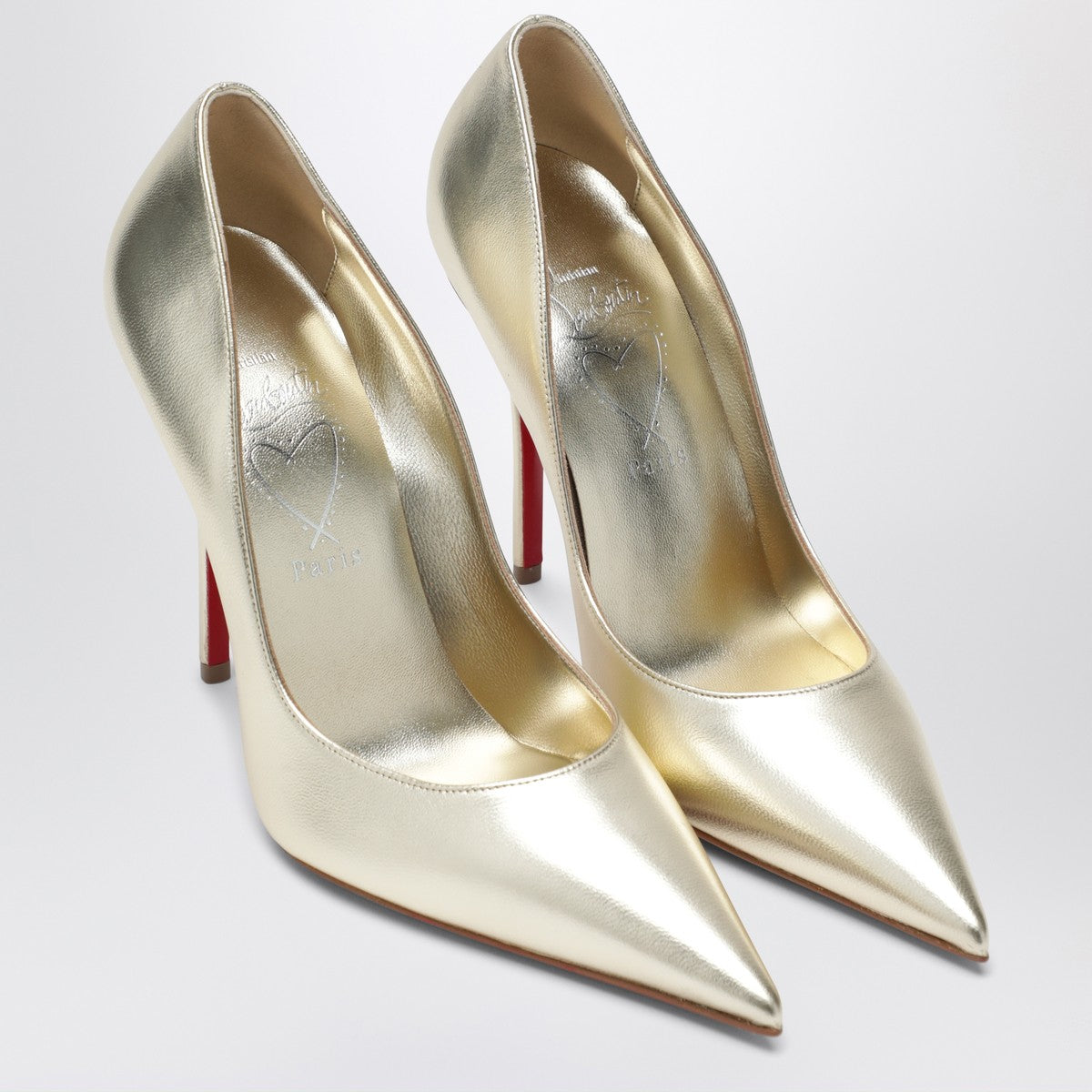 Christian Louboutin Miss Z pumps in silver laminated nappa leather Christian Louboutin