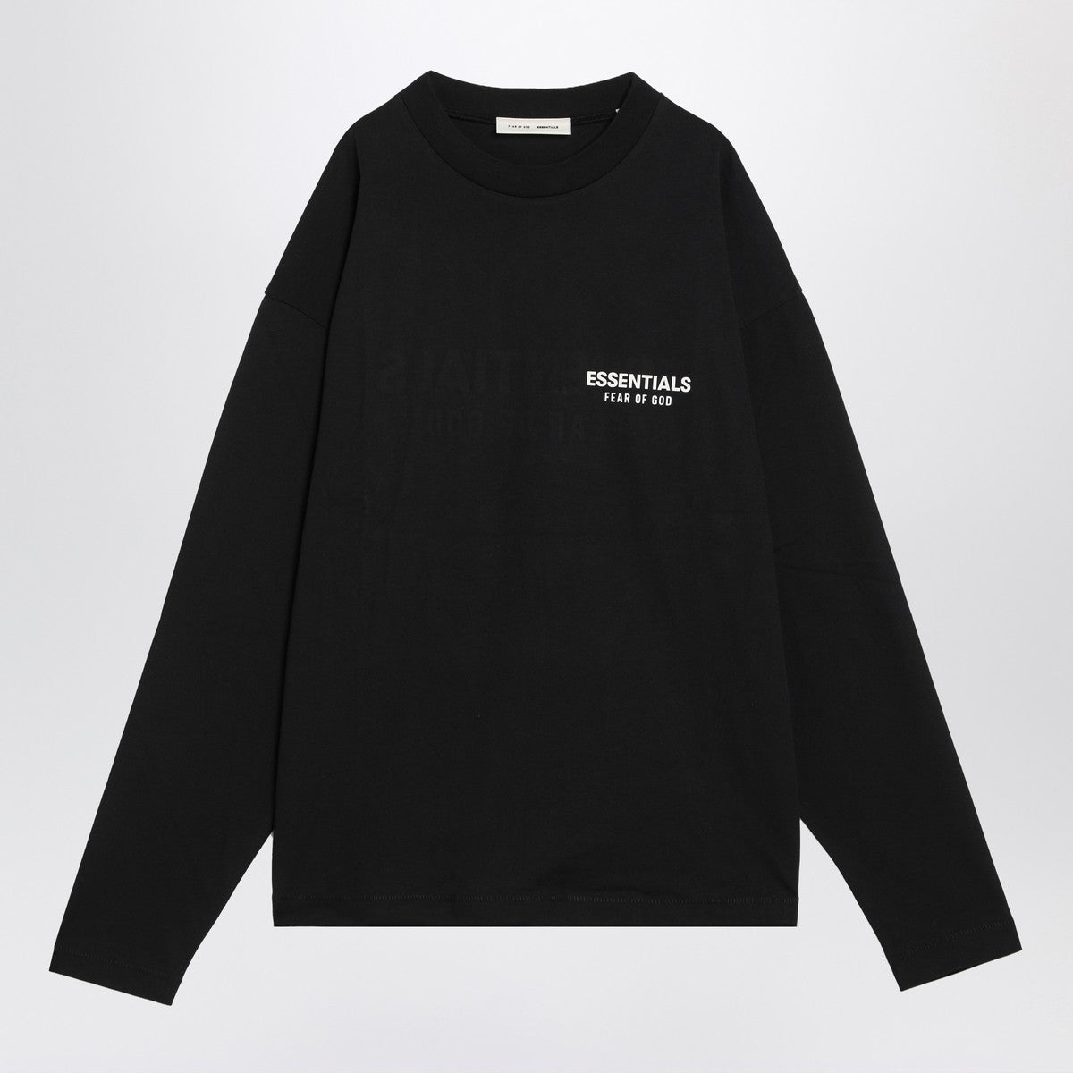 Fear of God Essentials Black cotton sweater with logo Fear of God Essentials