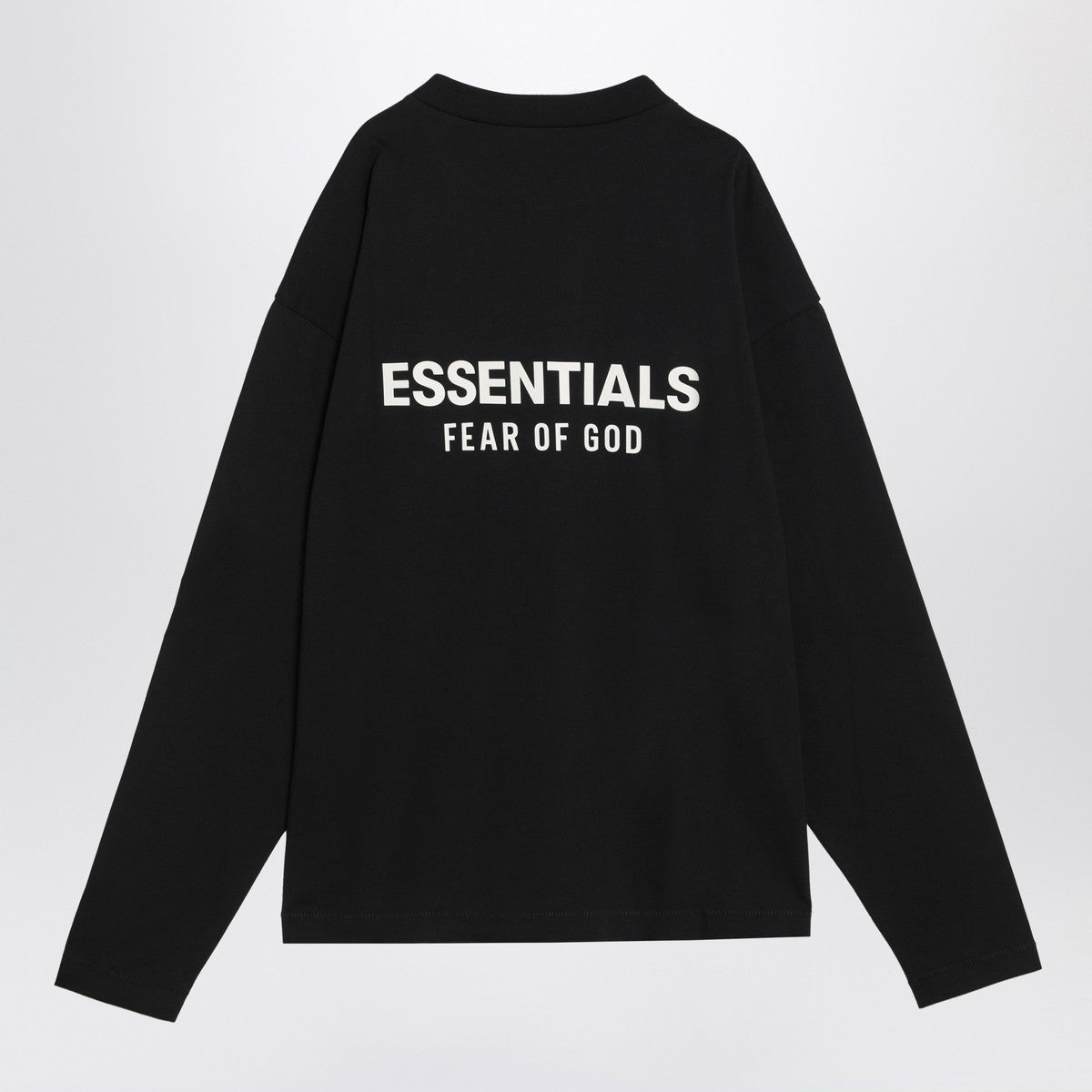 Fear of God Essentials Black cotton sweater with logo Fear of God Essentials
