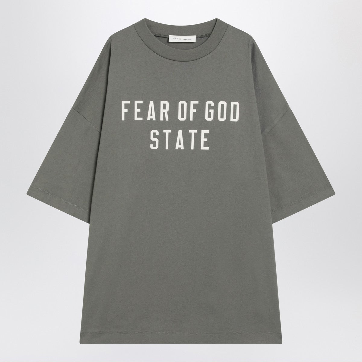 Fear of God Essentials Moss-colored 90’s cotton T-shirt Fear of God Essentials
