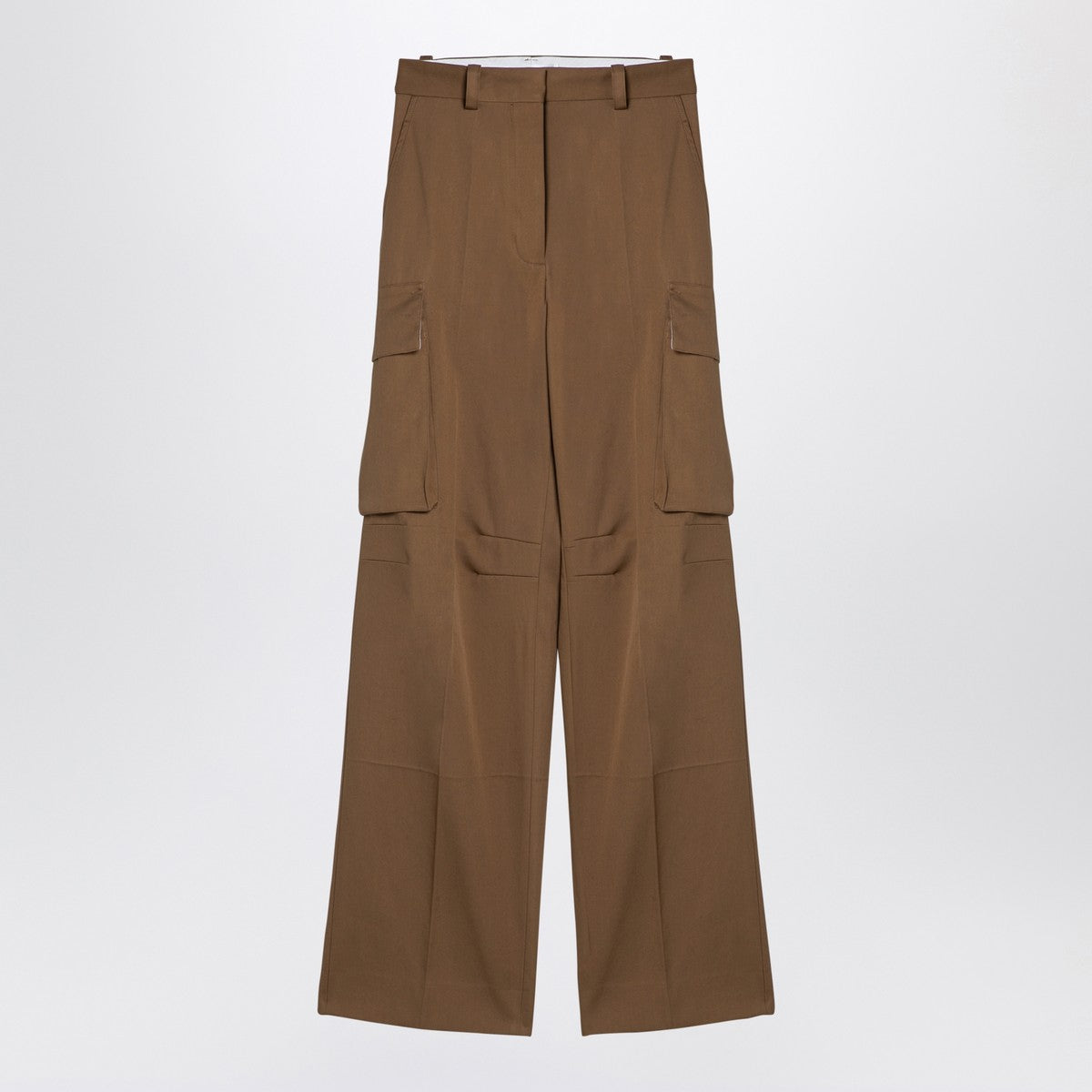 Victoria Beckham Tobacco-coloured cotton cargo trousers Victoria Beckham