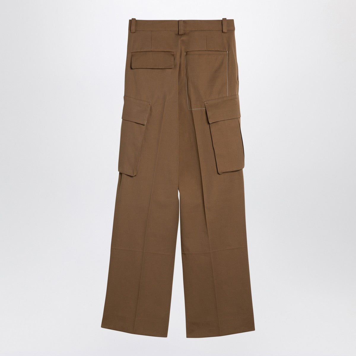 Victoria Beckham Tobacco-coloured cotton cargo trousers Victoria Beckham