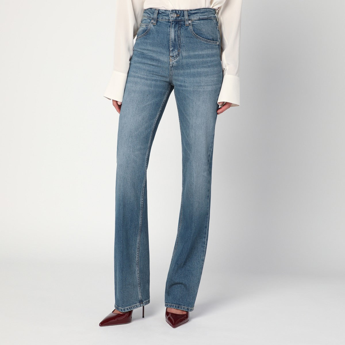 Victoria Beckham Julia jeans in faded blue Victoria Beckham