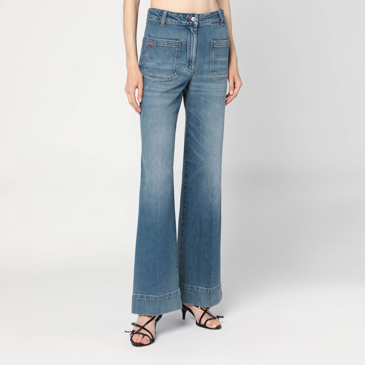 Victoria Beckham Wide jeans in faded blue Victoria Beckham