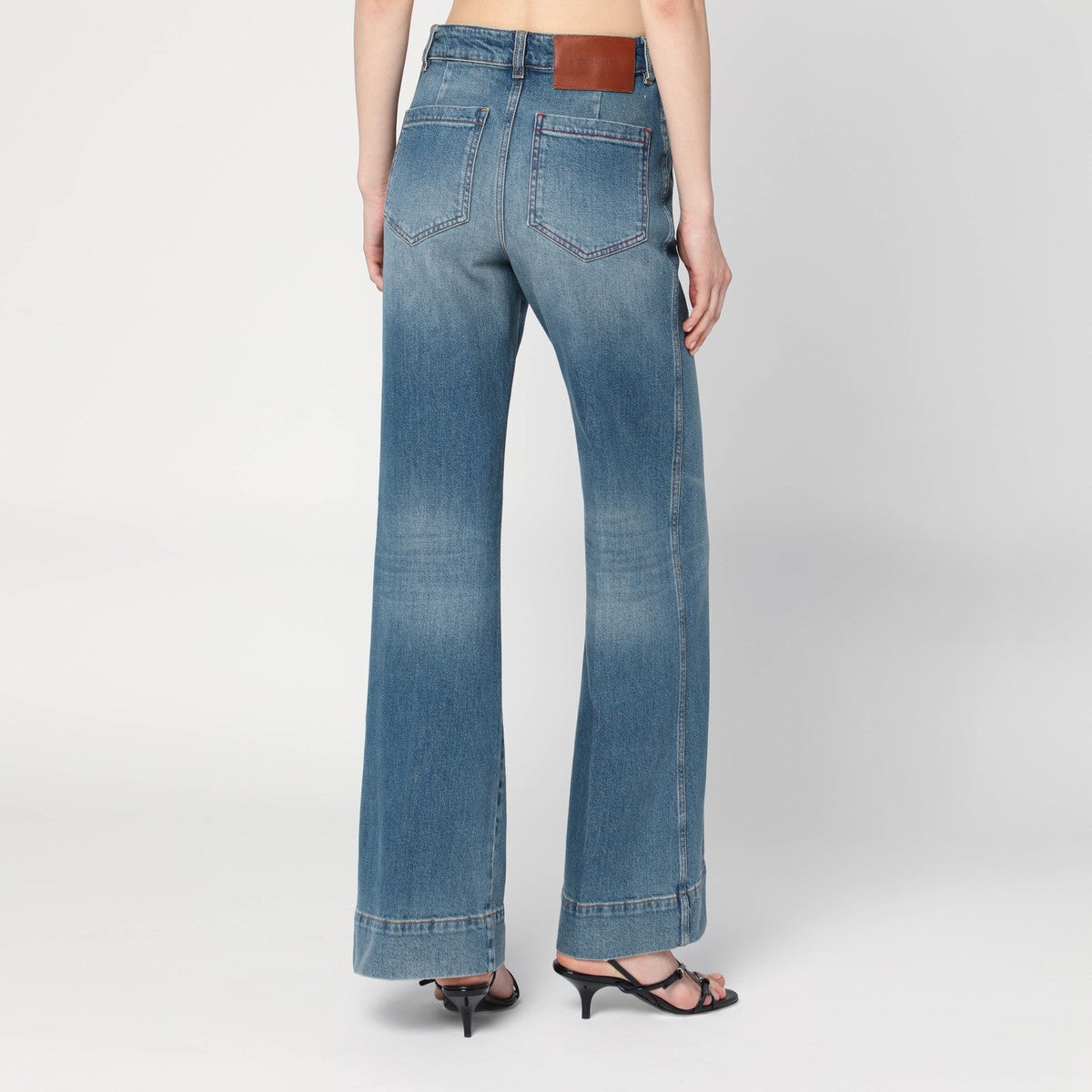 Victoria Beckham Wide jeans in faded blue Victoria Beckham