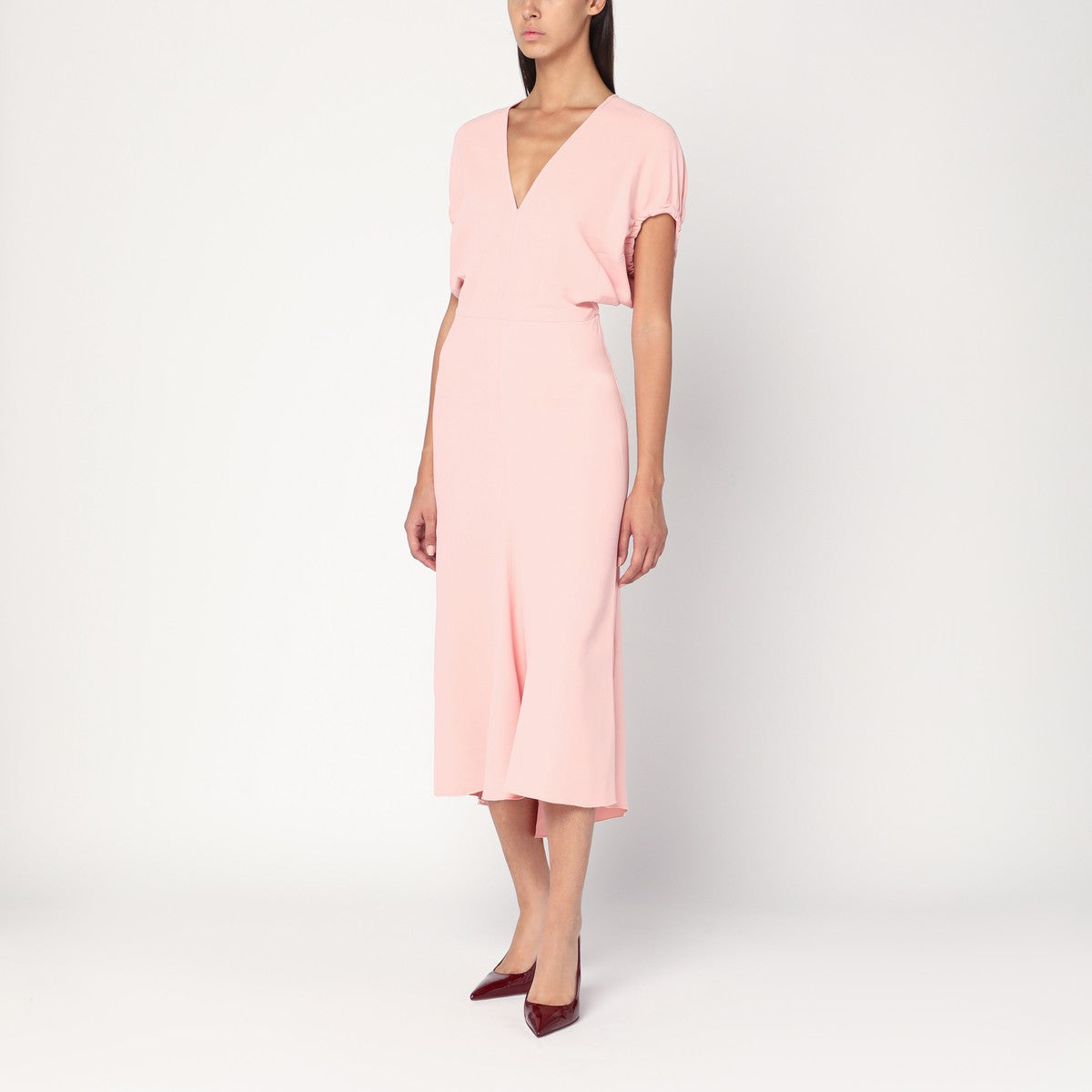 Victoria Beckham Pink satin midi dress Victoria Beckham