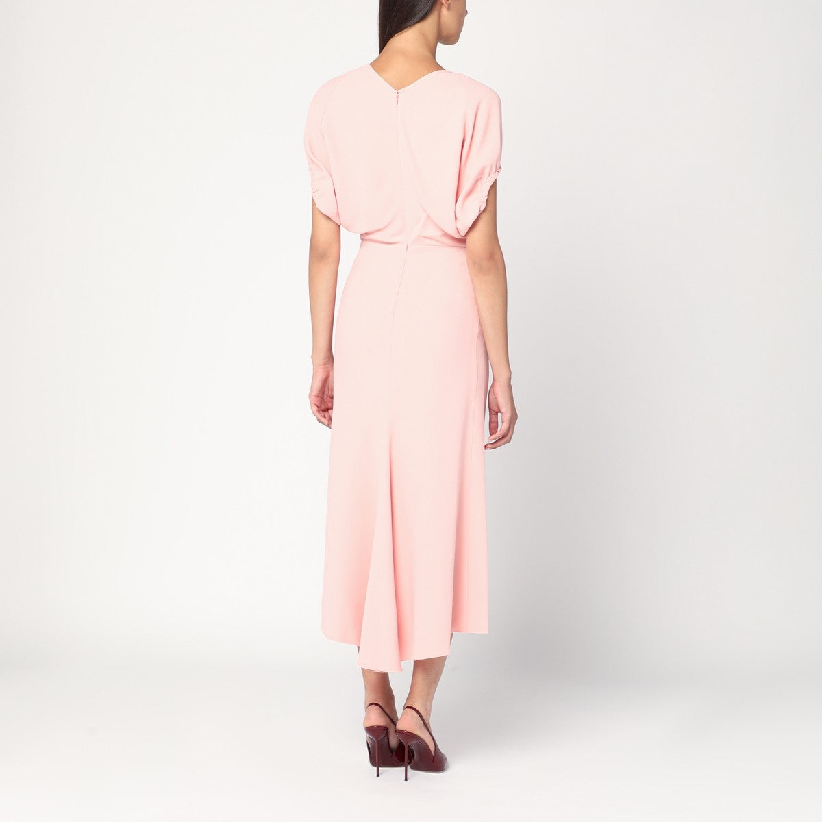 Victoria Beckham Pink satin midi dress Victoria Beckham