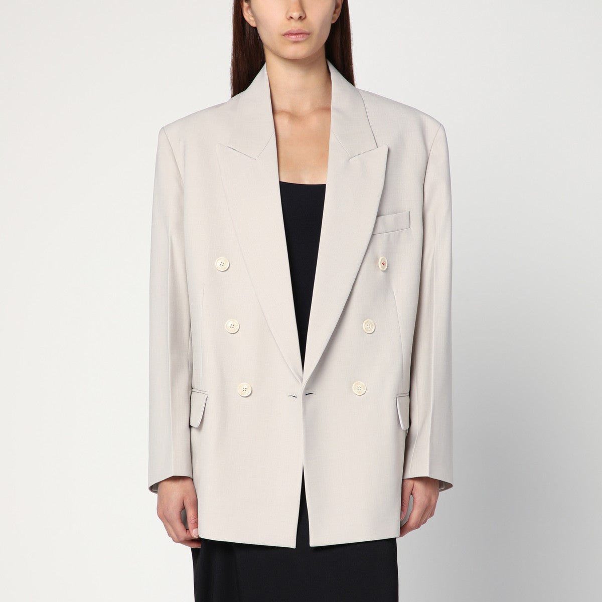 Victoria Beckham Pumice-coloured double-breasted jacket Victoria Beckham