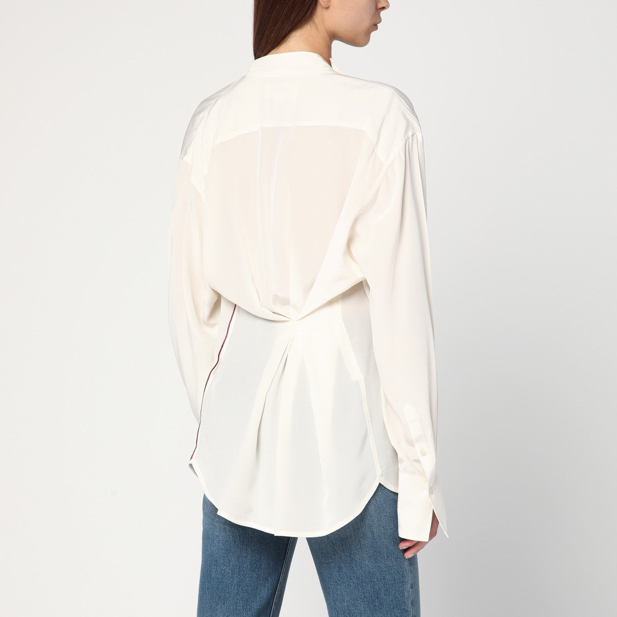 Victoria Beckham Ivory draped silk blouse Victoria Beckham