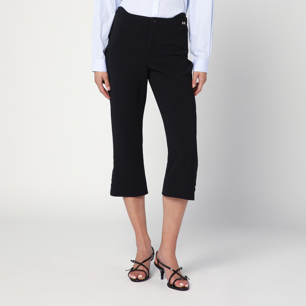 Victoria Beckham Cropped black trousers in wool blend Victoria Beckham
