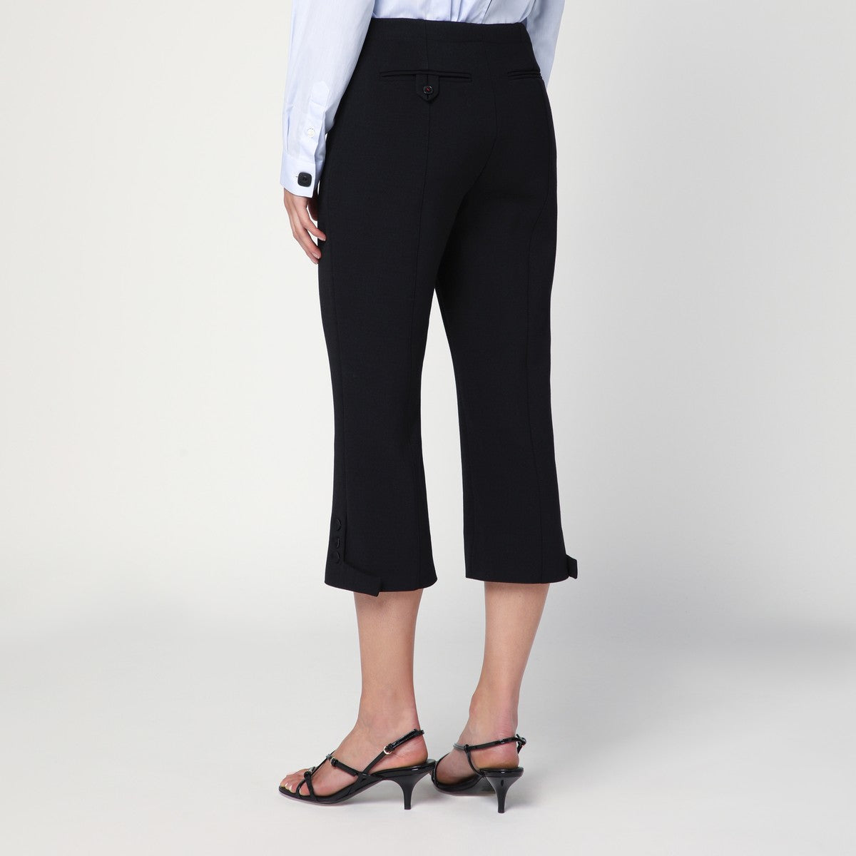 Victoria Beckham Cropped black trousers in wool blend Victoria Beckham