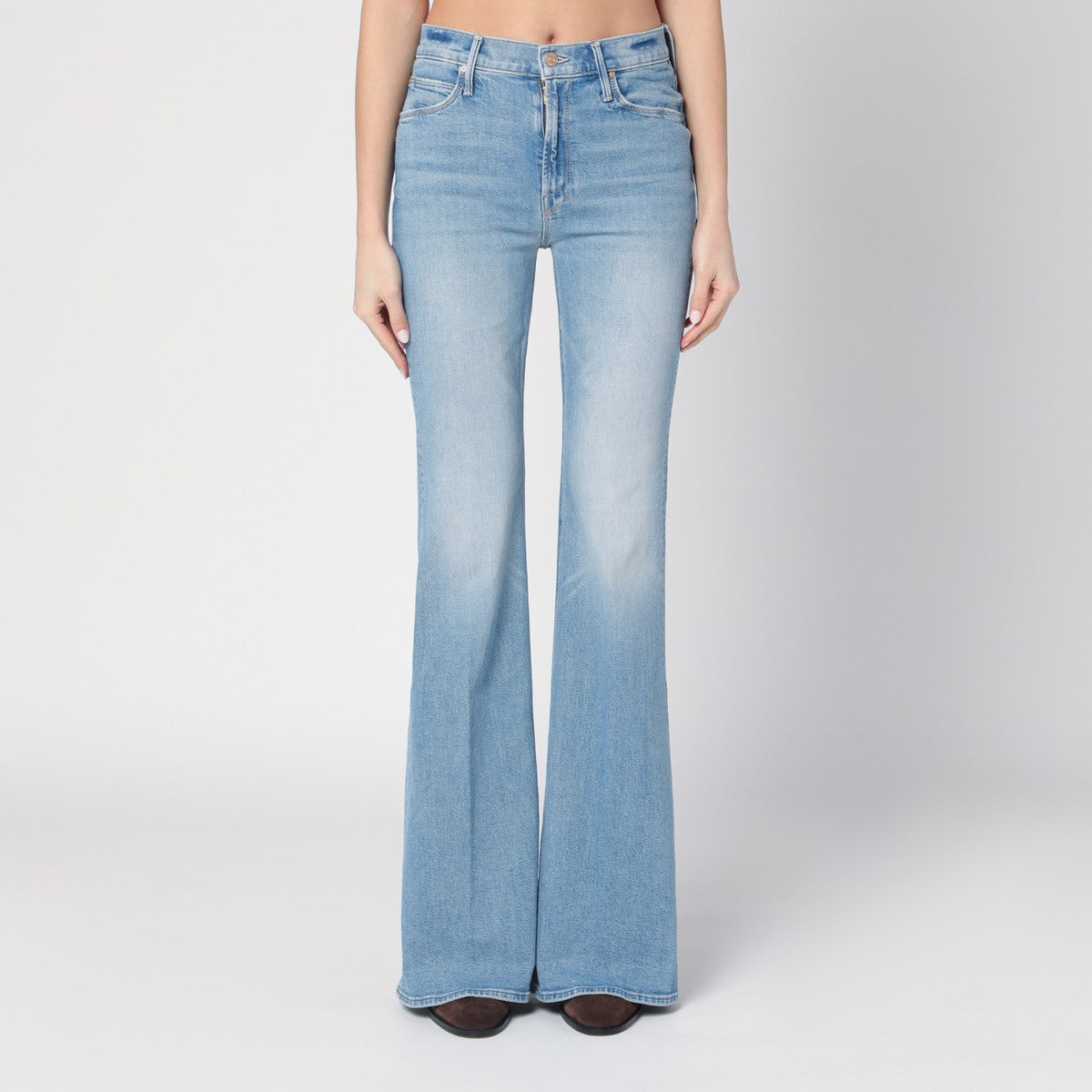 Mother Flared jeans The Doozy light blue washed Mother
