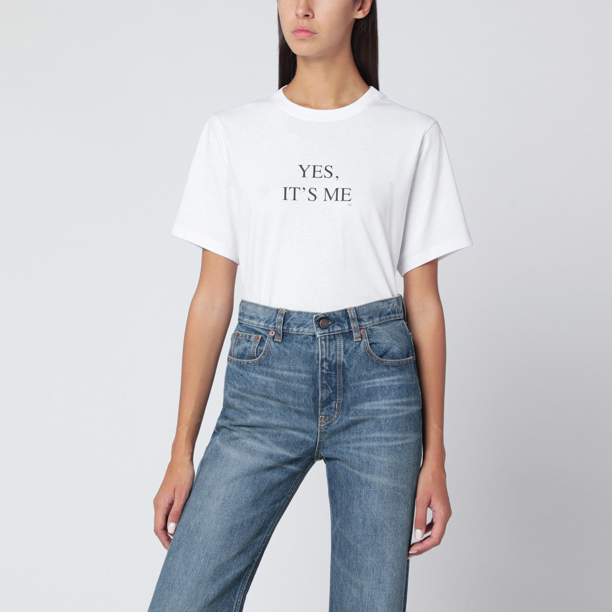 Victoria Beckham “Yes. It’s Me” T-shirt in white cotton Victoria Beckham
