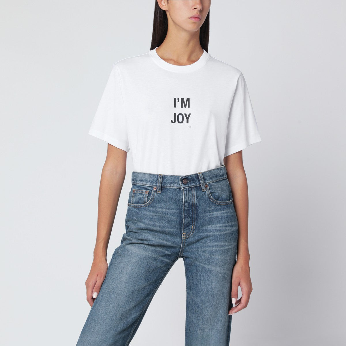 Victoria Beckham “I’m Joy” T-shirt in white cotton Victoria Beckham