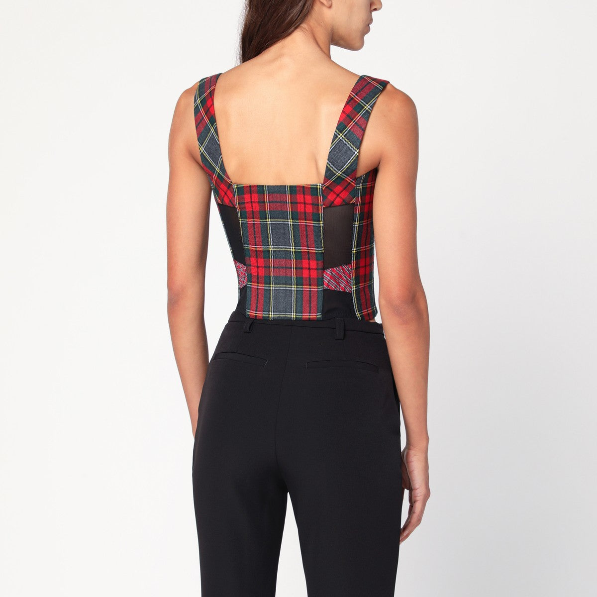 Vivienne Westwood Juliet wool corset with Scarlet Tartan pattern Vivienne Westwood