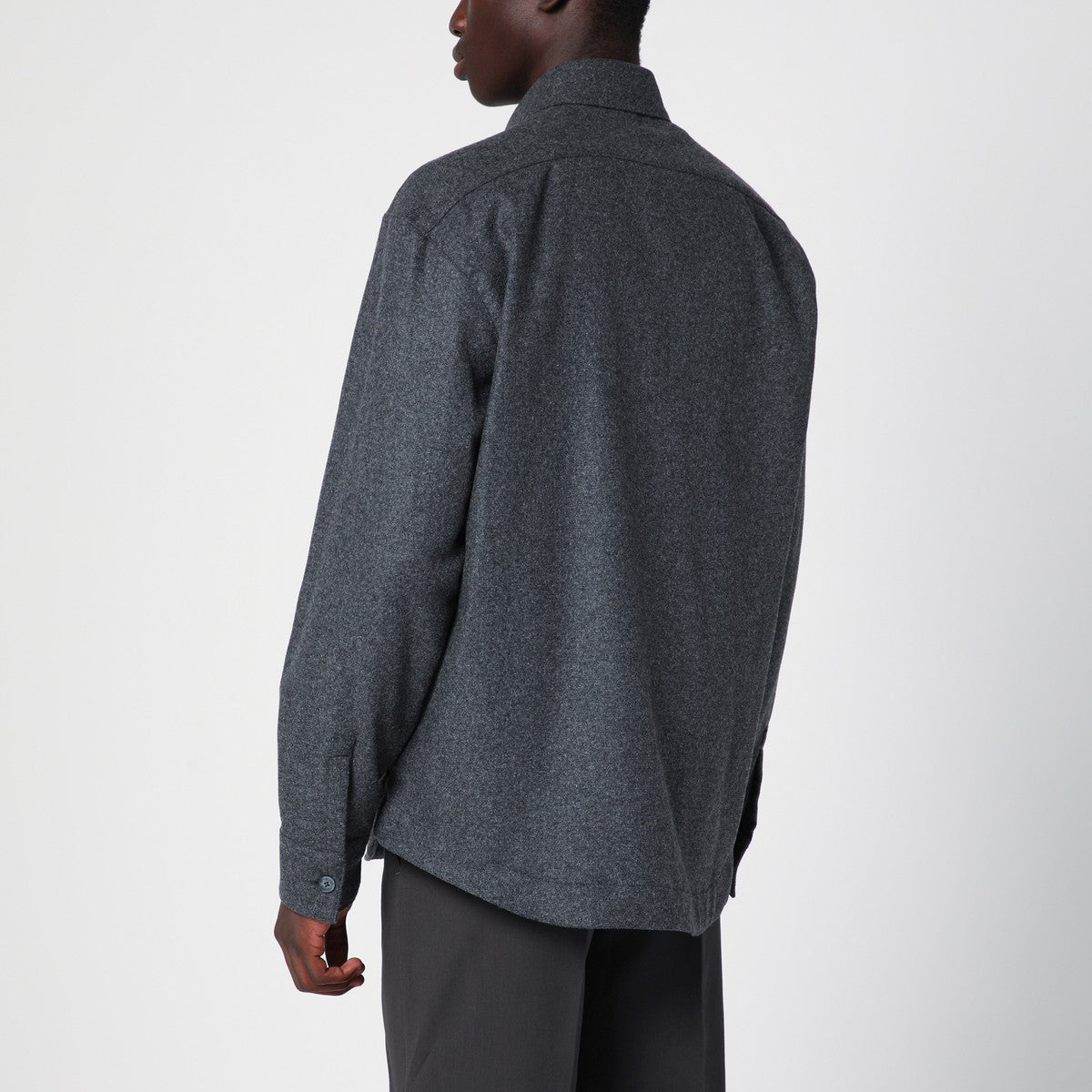 XACUS Grey wool blend overshirt XACUS
