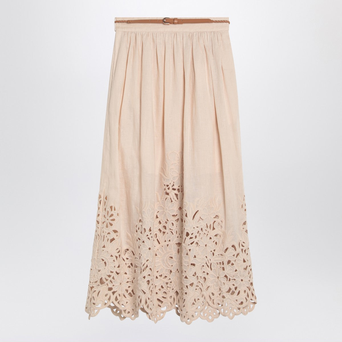ZIMMERMANN Wylie cream colored midi skirt Zimmermann
