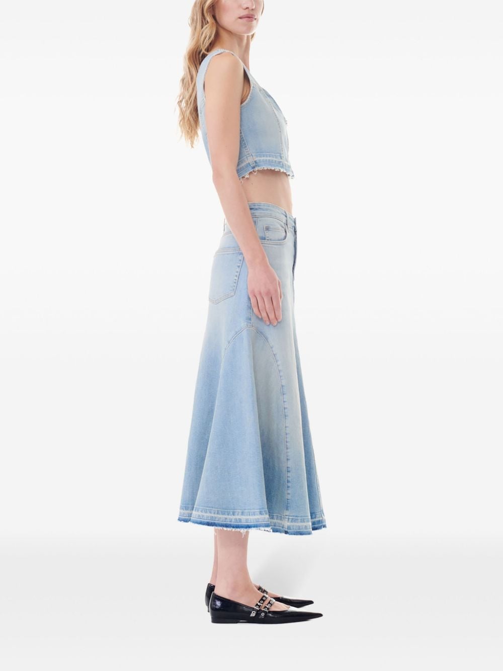 Ganni Flared denim skirt Ganni