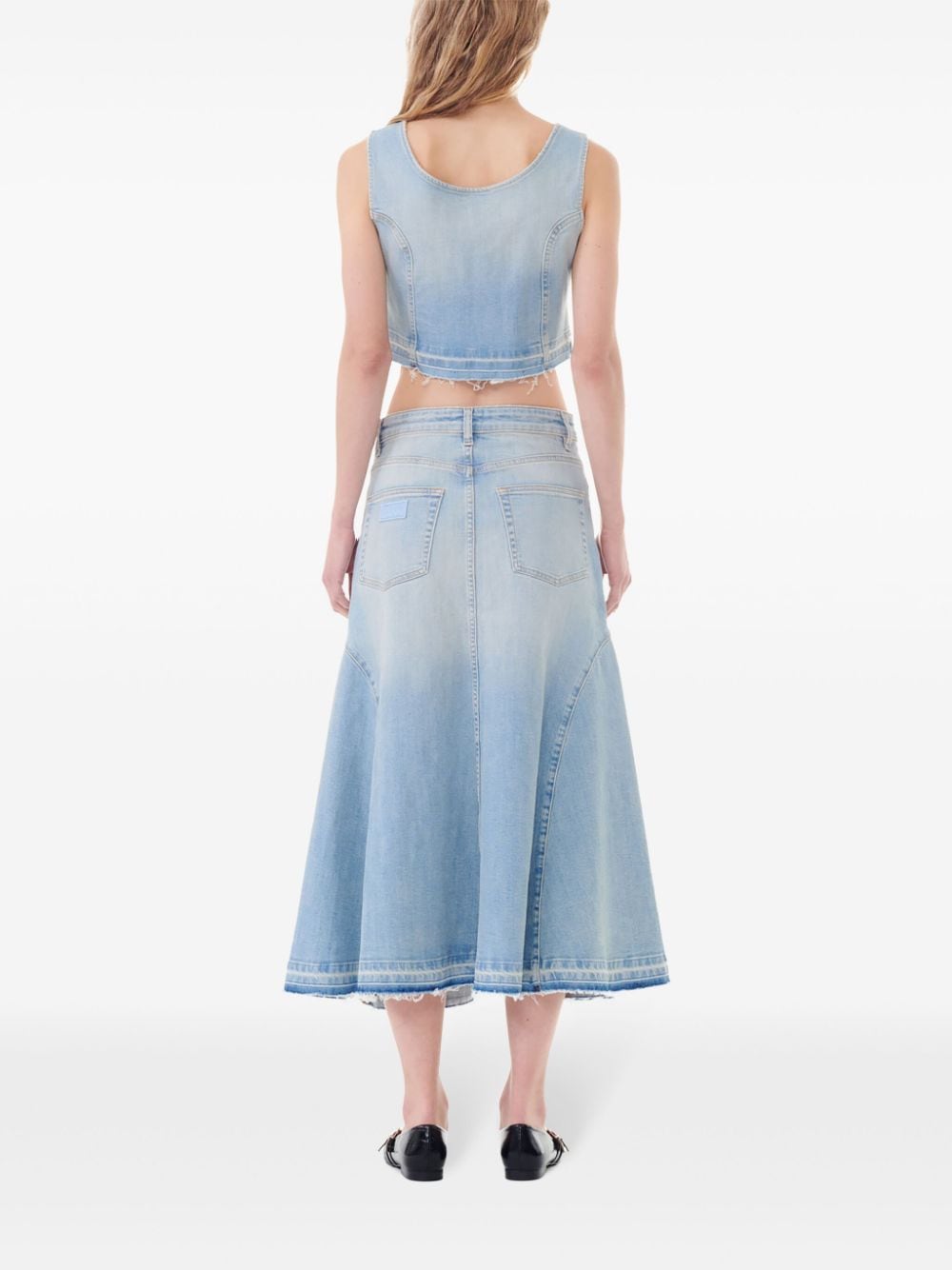 Ganni Flared denim skirt Ganni